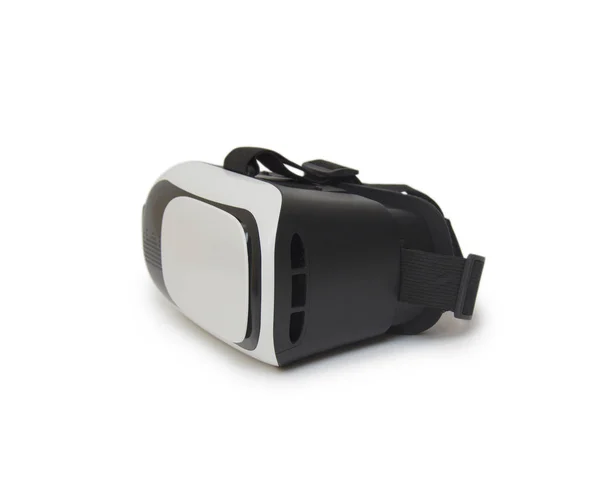 白色背景上隔离的虚拟现实头盔 — 图库照片