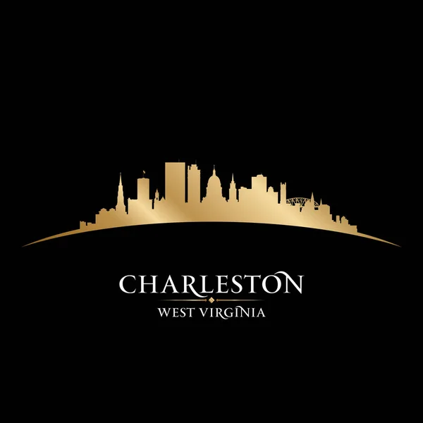 Charleston West Virginia City Skyline Sziluettje Vektoros Illusztráció — Stock Vector