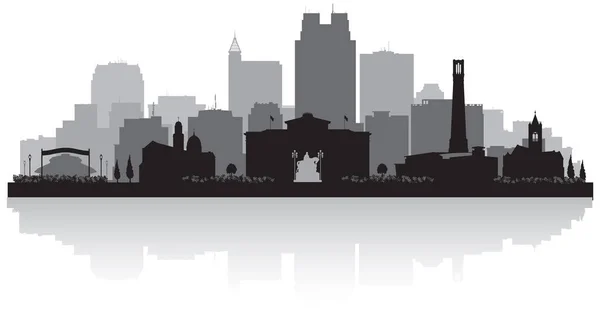 Raleigh North Carolina City Skyline Vektor Silhouette Illustration — Stockvektor