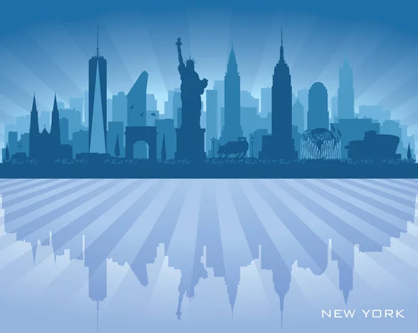 New York city skyline vektor sziluett — Stock Vector