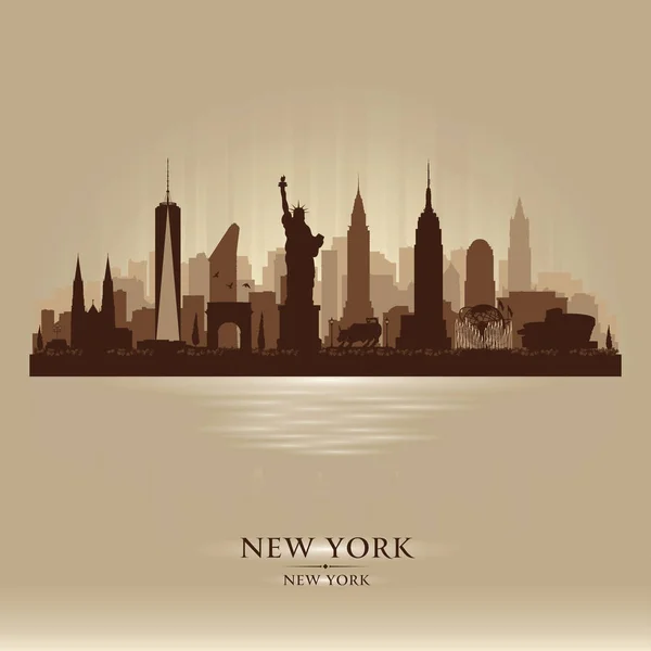 Sílhueta vetorial skyline da cidade de Nova York Ilustrações De Stock Royalty-Free