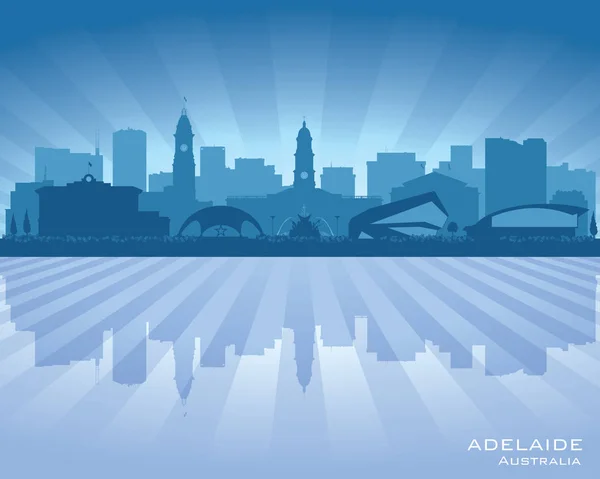 Adelaide Australien City skyline vektor silhuett Stockillustration