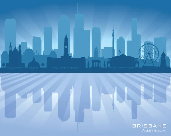 Brisbane Australia city skyline vector silhouette — Stock Vector