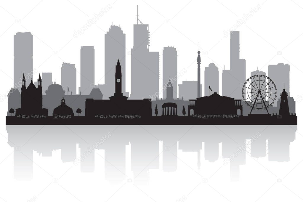 Brisbane Australia city skyline silhouette