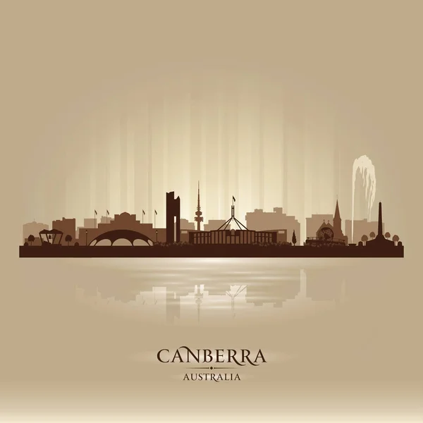 Canberra australia city skyline vektorsilhouette — Stockvektor