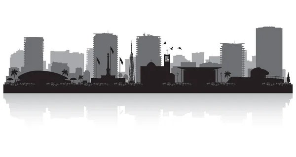 Darwin Australia city skyline silhouette — Stock Vector