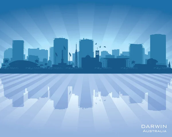 Darwin Australia ciudad skyline vector silueta Vectores De Stock Sin Royalties Gratis