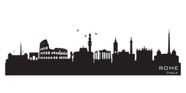 Roma İtalya silueti Ayrıntılı vektör silueti