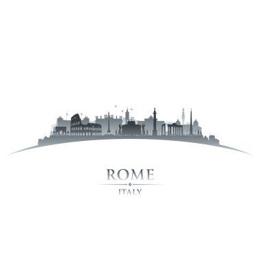 Roma İtalya 'nın silueti. Vektör illüstrasyonu