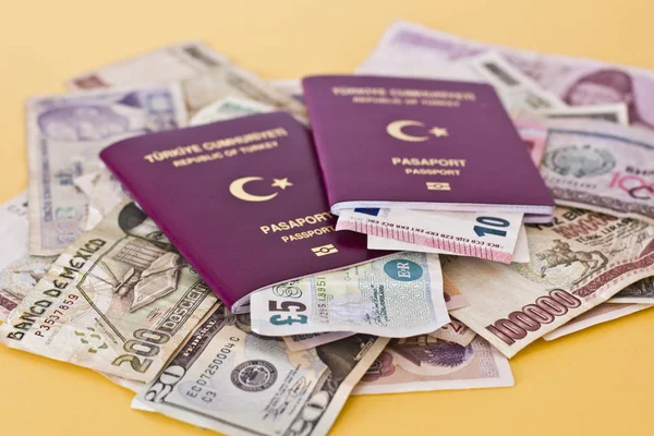 Foreign passports and money from European countries