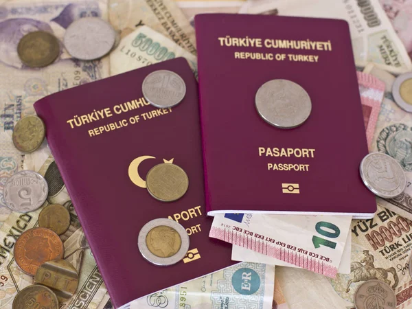 Foreign passports and money from European countries