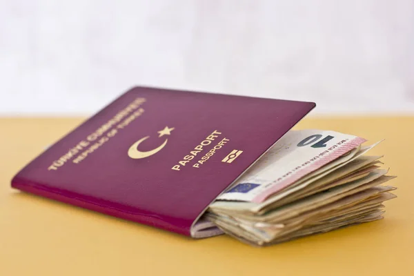 Foreign Passports Money Countries — Stock Photo, Image