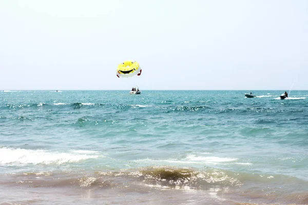 Gente Una Moto Acuática Mar Mediterráneo — Foto de Stock