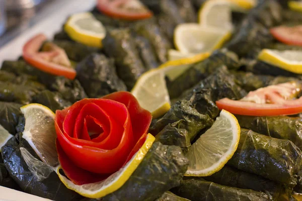 Cibo Turco Tradizionale Sarma Foglie Chicco Uva — Foto Stock