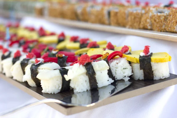 Cucina Asiatica Sushi Panini Sashimi Buffet Dell Hotel — Foto Stock