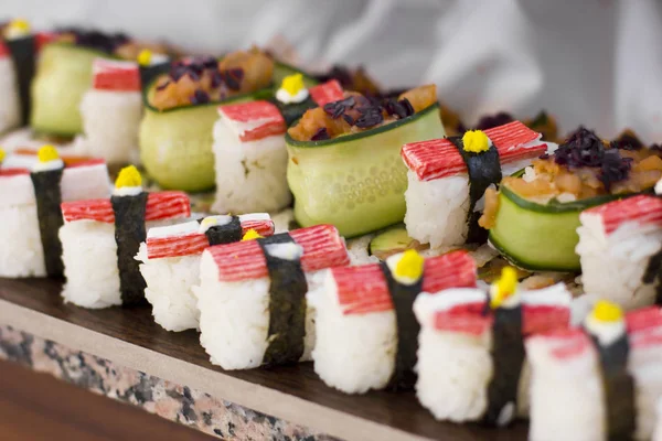 Cucina Asiatica Sushi Panini Sashimi Buffet Dell Hotel — Foto Stock
