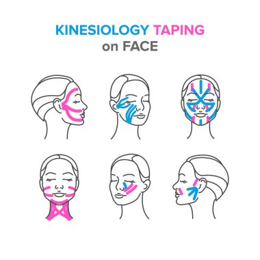 yüzünde taping Kinesiyoloji