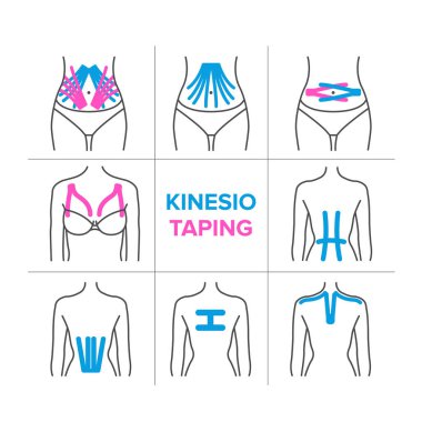 The kinesiology taping clipart