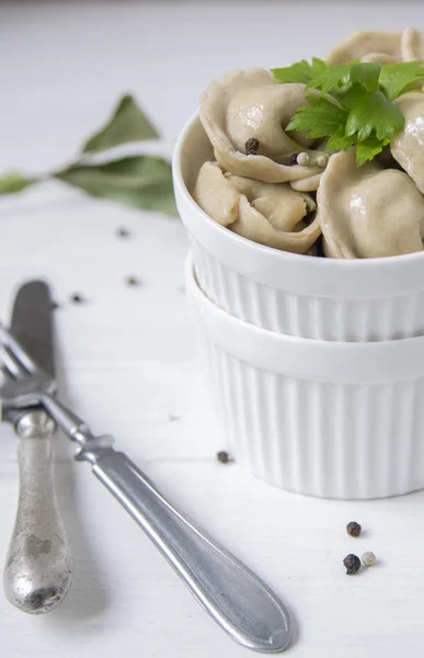 Gnocchi Russi Con Carne — Foto Stock