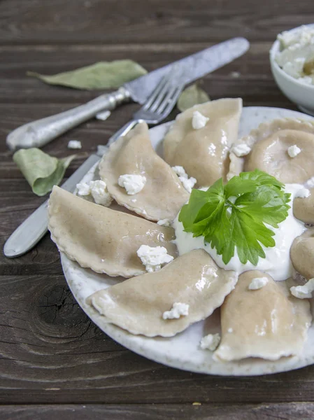 Gnocchi Russi Con Ricotta Foto Stock