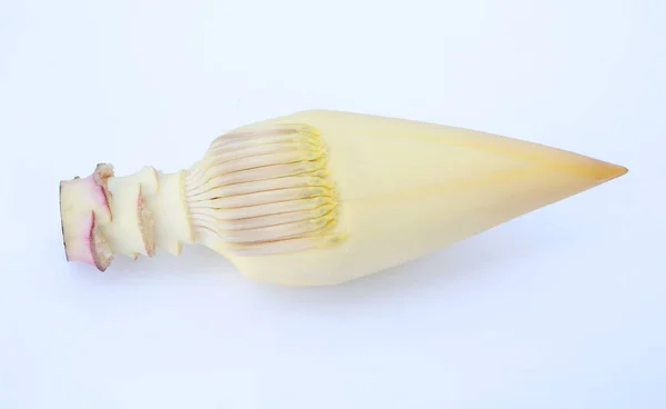 Пілінг Бананового Цвітіння Ізольовано Білому Тлі — стокове фото