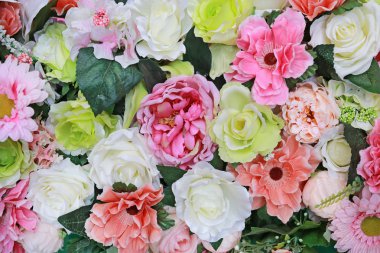 Güzel yapay buket çiçek arka plan