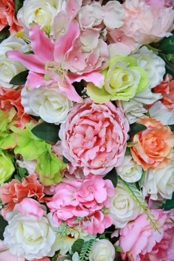 Güzel yapay buket çiçek arka plan