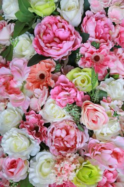 Güzel yapay buket çiçek arka plan