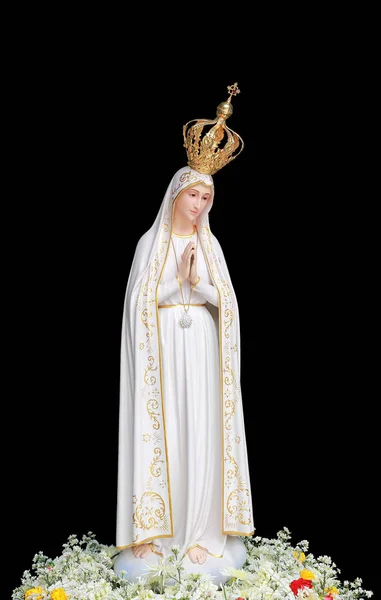 Patung Patung Wanita Kudus Dalam Gereja Katolik Roma Terisolasi Dengan — Stok Foto