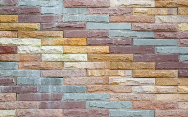 Multi-color bricks wall pattern, Stone wall decorative modern style.