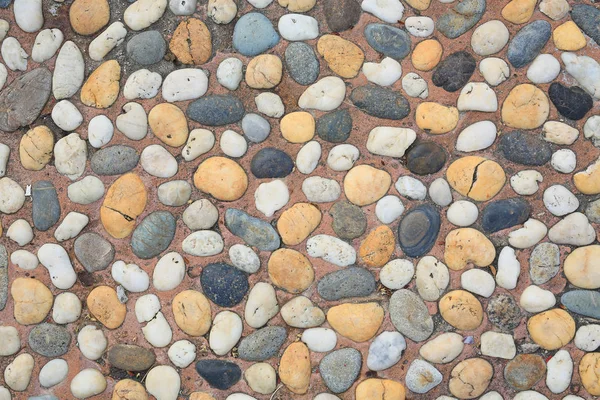 Abstract Pattern Wall Constructed Pebbles — Stock Photo, Image