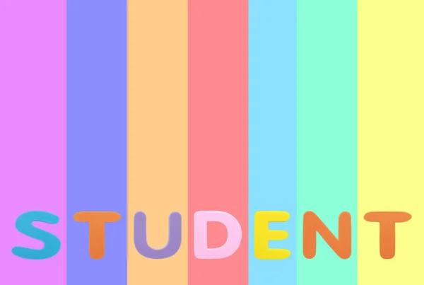 Alphabet Svamp Gummi Text Student Isolerade Över Kreativa Färg Bakgrunden — Stockfoto
