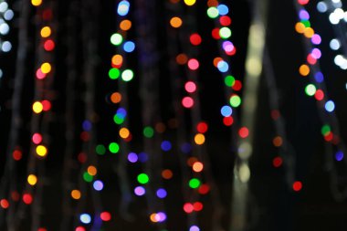 çok renkli bokeh arka plan.