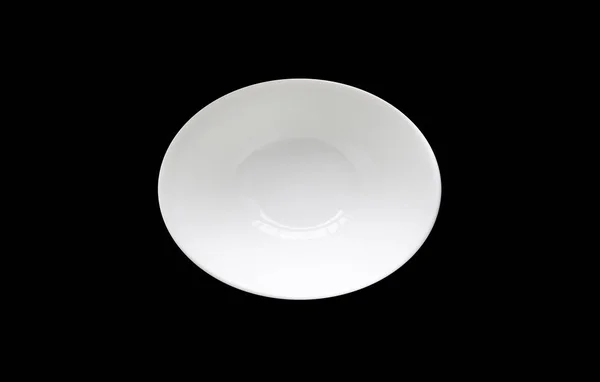 Белая Керамическая Чаша Черном Фоне — стоковое фото