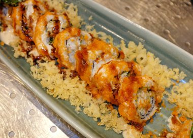 Yumuşak Kabuk Yengeç maki, Japon yemekleri.