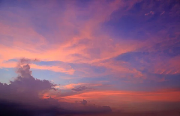 Piękny Chmura Niebo Czasie Zmierzch — Zdjęcie stockowe