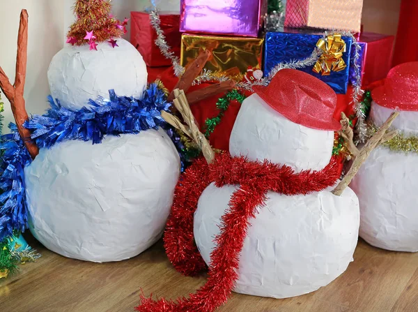 Albero Natale Con Elementi Decorativi Periodo Natalizio Sfondo Della Stagione — Foto Stock