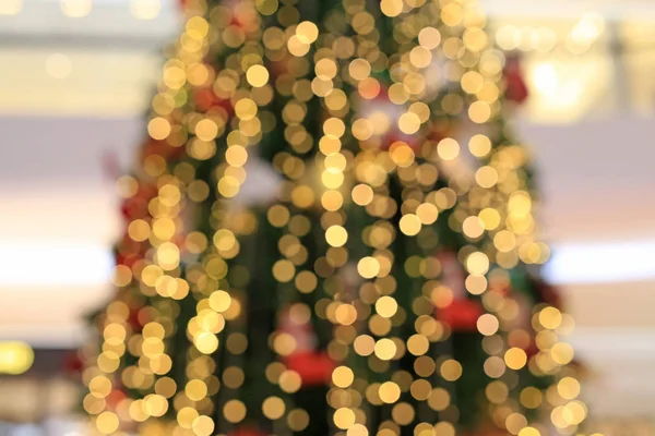 Noel Ağacı Arka Plan Bulanık Renkli Bokeh Işıkları — Stok fotoğraf