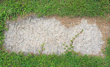 Kopya alanı merkezi ile Beton kalıbı.