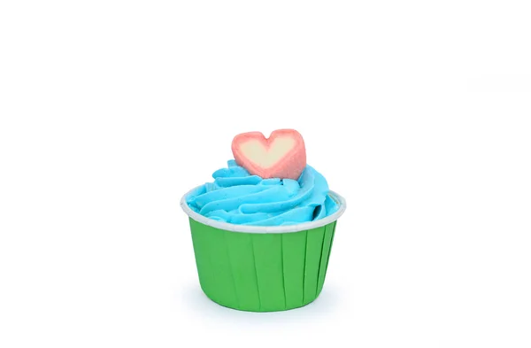 Chutný Cupcake Izolované Bílém Pozadí — Stock fotografie