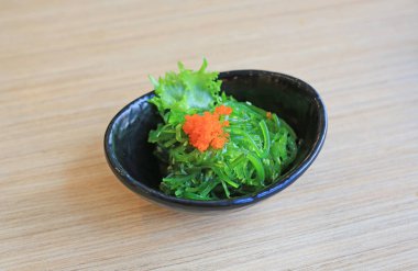 Japanese food, Wakame Salad with shrimp egg.