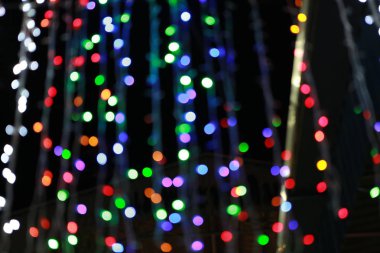 çok renkli bokeh arka plan.