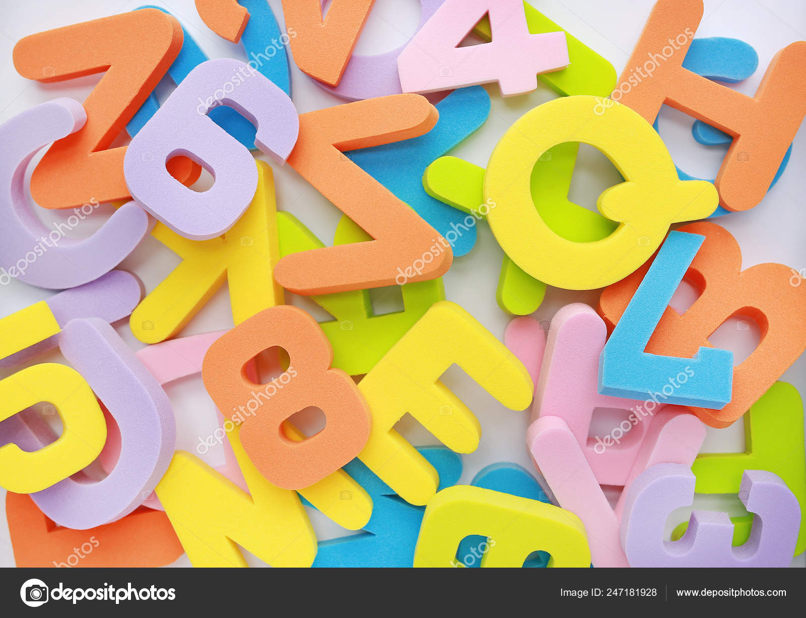 Messy Heap Sponge Rubber Alphabet Letters Background Stock Photo by ...