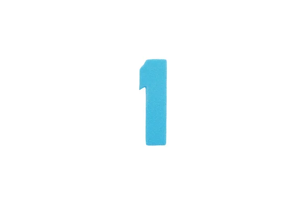 Símbolo Árabe Número Goma Esponja Aislada Sobre Fondo Blanco — Foto de Stock