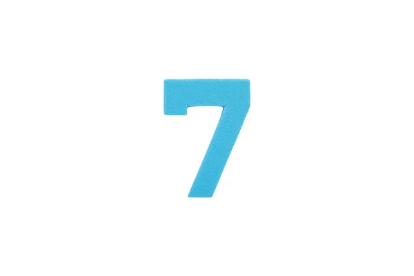 阿拉伯语7号海绵橡胶在白色背景下被隔离的符号 — 图库照片