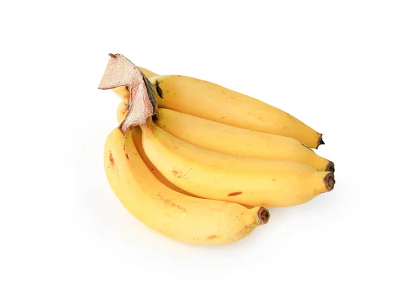 Bunch Ripe Bananas Isolated White Background — Stock Photo, Image