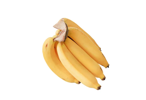 Bando Bananas Maduras Isoladas Sobre Fundo Branco — Fotografia de Stock