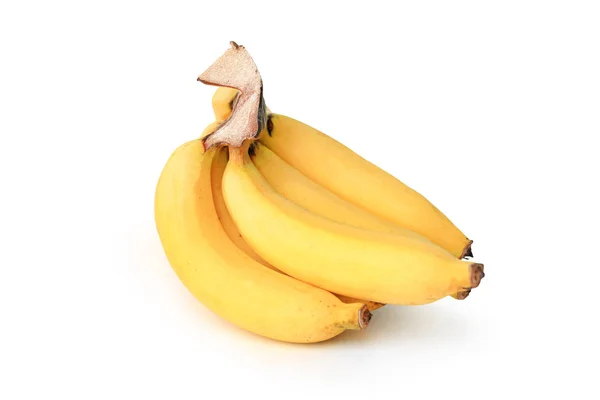 Bunch Ripe Bananas Isolated White Background — Stock Photo, Image