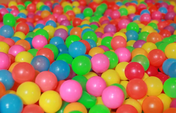 Veel Kleurrijke Plastic Ballen Een Kids Ballenbak Een Speelplaats — Stockfoto