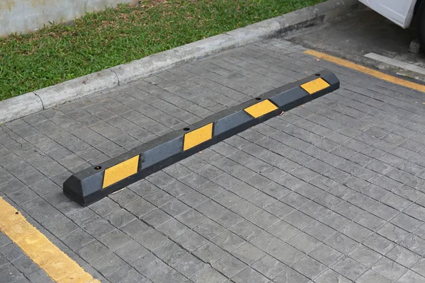 Bumps barrier for reduce car speed when parking.